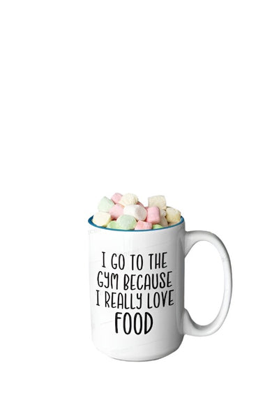 I goto the gym because I really love food . Gym gift for her , motivational gym quote,