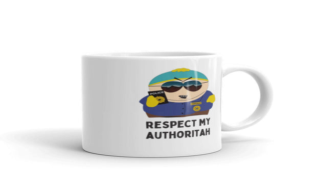 eric cartman cop respect my authoriath,southpark mug