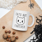 Cats Are Forever 11oz coffee Mug | retro black cat mug  ,Coffee cup |  Cat Lover Gift |