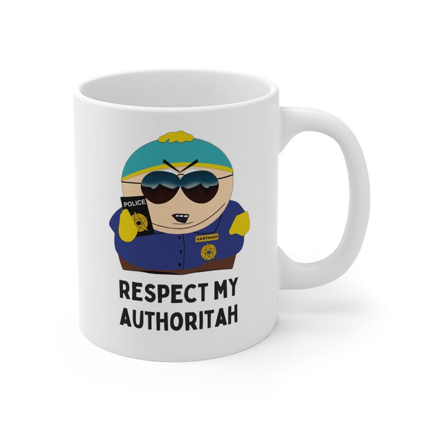 eric cartman cop respect my authoriath,southpark mug