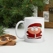 eric cartman as santa southpark , handmade ceramic southpark mug