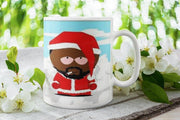 southpark chef as santa , southpark mug,90s animated cartoon