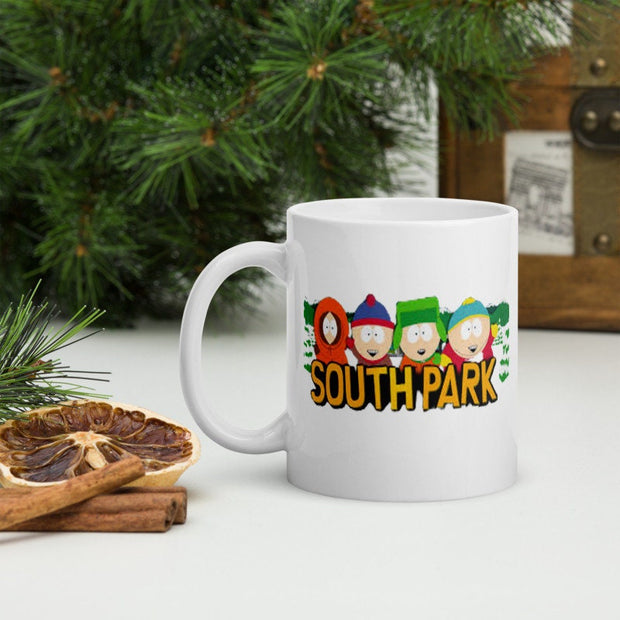 eric cartman and southpark friends mug  , handmade ceramic southpark mug