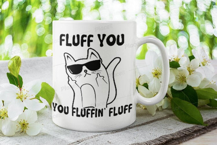 Fluff You You Fluffin Fluff, Fluff You Mug, cat lover  Gift,