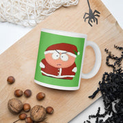 eric cartman as santa southpark , handmade ceramic southpark mug