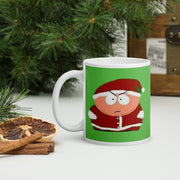 eric cartman as santa southpark , handmade ceramic southpark mug