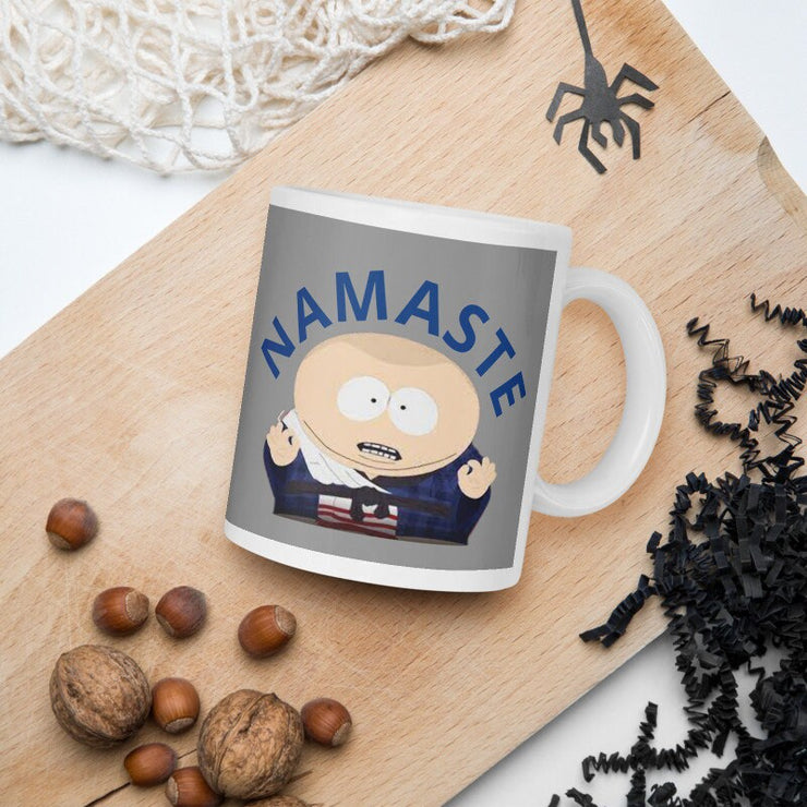 eric cartman in karate suit namaste,southpark mug