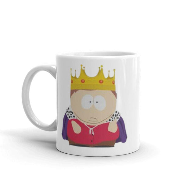 eric cartman as minecraft king  southpark , handmade ceramic southpark mug