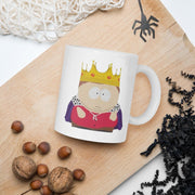 eric cartman as minecraft king  southpark , handmade ceramic southpark mug