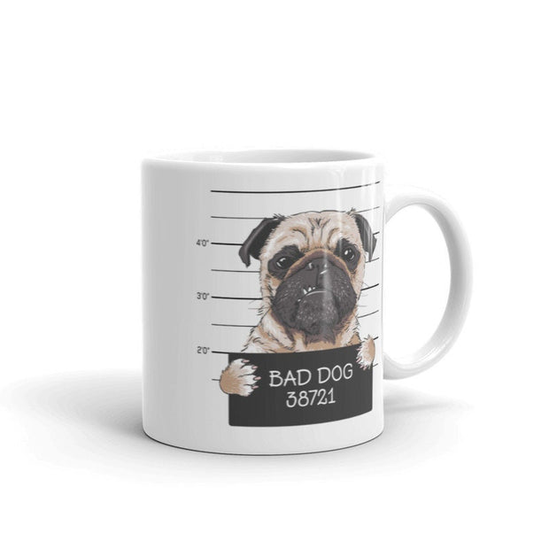 bad dog portrait , criminal bad dog, ceramic dog mug, easily distracted by dogs,gift idea for dog lovers