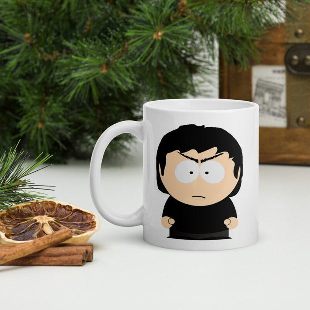 damien thorn southpark mug ,90s animated cartoon,southpark mug