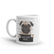 bad dog portrait , criminal bad dog, ceramic dog mug, easily distracted by dogs,gift idea for dog lovers