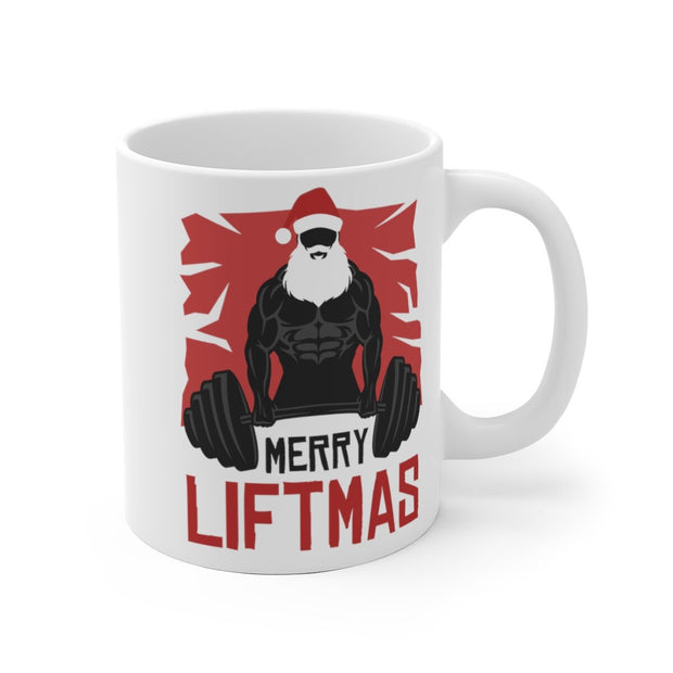 merry liftmas ,weightlifter xmas mug  - funny gym mug ,gym lover,gym rat,gift for bodybuilder -fitness mug -