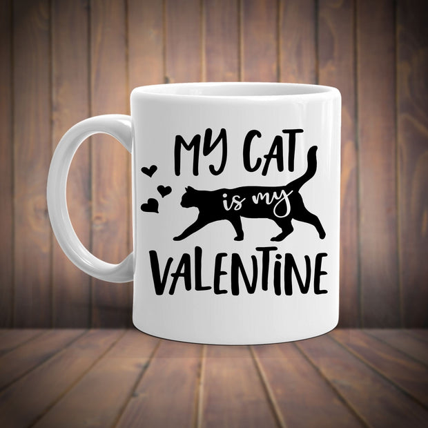 valentines day mug ,my cat is  my Valentine,valentines day gift