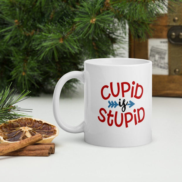 valentines day gift mug cupid is stupid  ,happy valentines day,