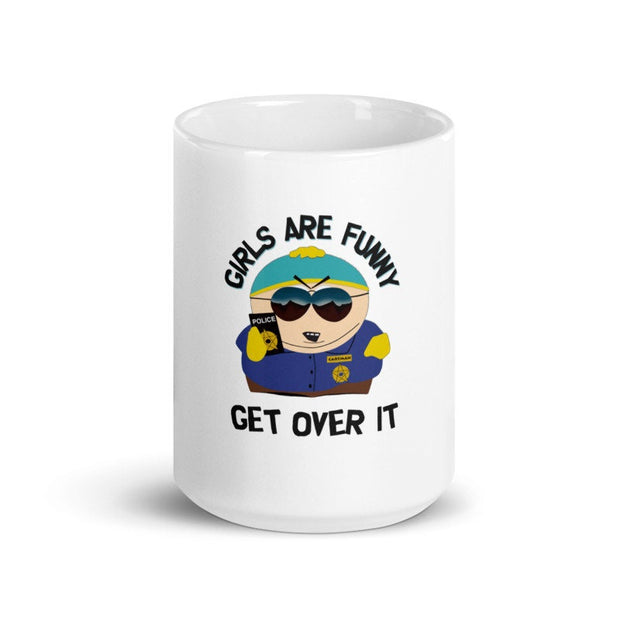 girls are funny eric cartman  -southpark gifts,southpark gifts, eric cop cartman mug