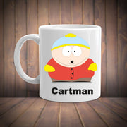 cartman named mug  -southpark gifts,handmade southpark mug,southpark gifts,90s cartoon mug