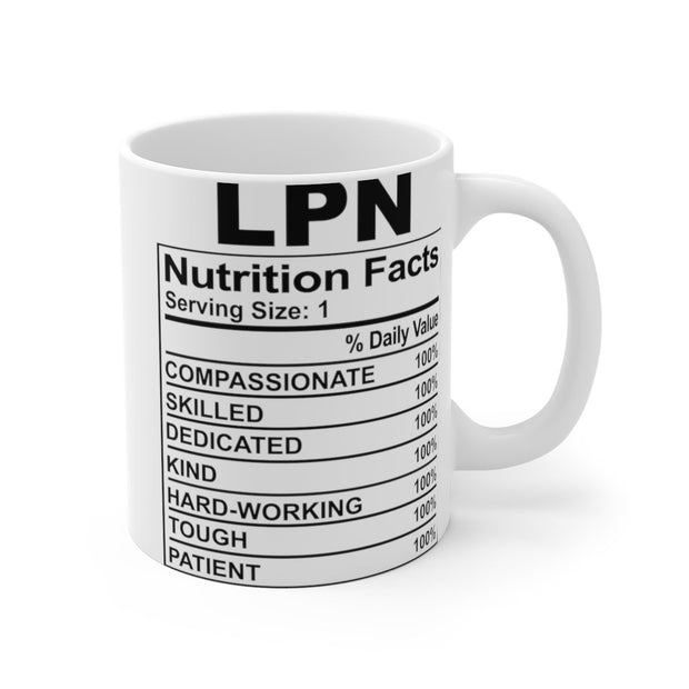 nurse Nutritional Facts Label mug  ,Nursing mug,gift for nurse