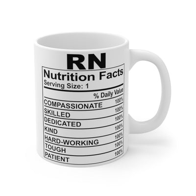 RN Nutritional Facts Label  mug ,Nursing mug ,gift for nurse