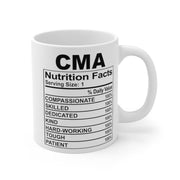 nurse mug ,certified Medical Assistant  Nutritional Facts Label ,gift for nurse