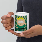 butters collectors card  southpark ceramic  mug