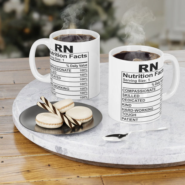 RN Nutritional Facts Label  mug ,Nursing mug ,gift for nurse