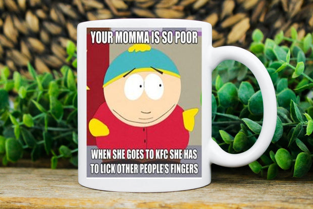 eric cartman  southpark mug  gifts,handmade southpark mug