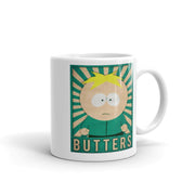 butters collectors card  southpark ceramic  mug