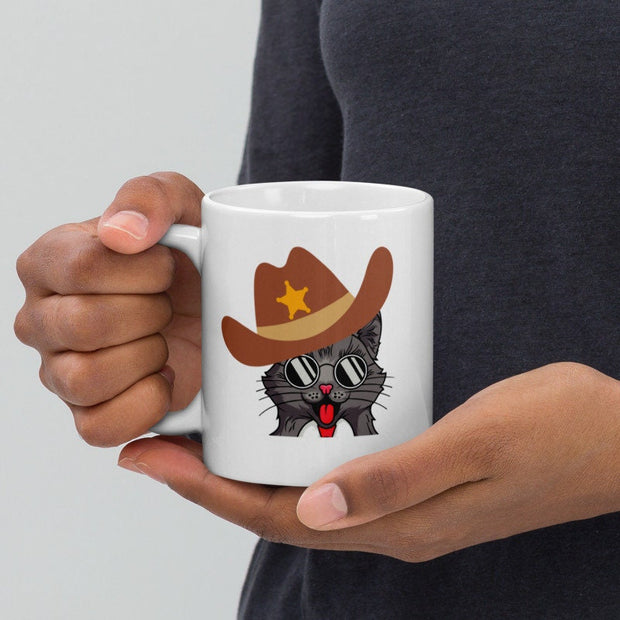 Cat  meowdy mug  ,cat cowboy, cat with cowboy hat ,| Cats Are Awesome