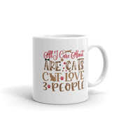 cats and three people mug ,cat lady mug