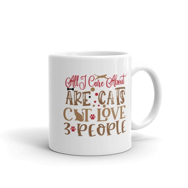 cats and three people mug ,cat lady mug