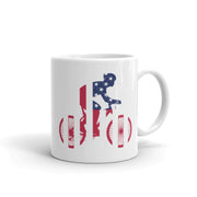 American cyclist ,  coffee mug, 4th july mug