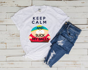 eric cartman - keep calm and suck my balls  , southpark t shirt