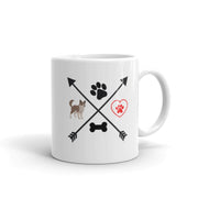 dog paw and heart  1 1oz coffee mug ,i love dogs ,dog are my favorite people