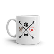 dog paw and heart  1 1oz coffee mug ,i love dogs ,dog are my favorite people