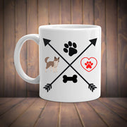 dog paw and heart  1 1oz coffee mug ,i love dogs ,dog are my favorite people