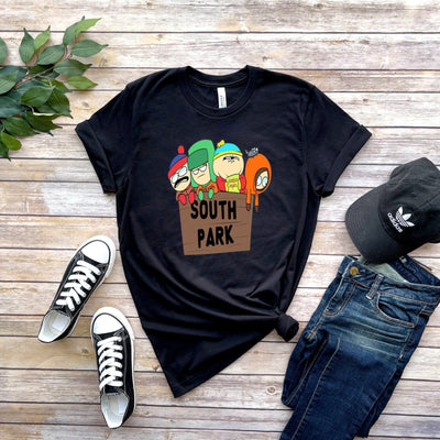 southpark characters on a fence ,southpark t shirt