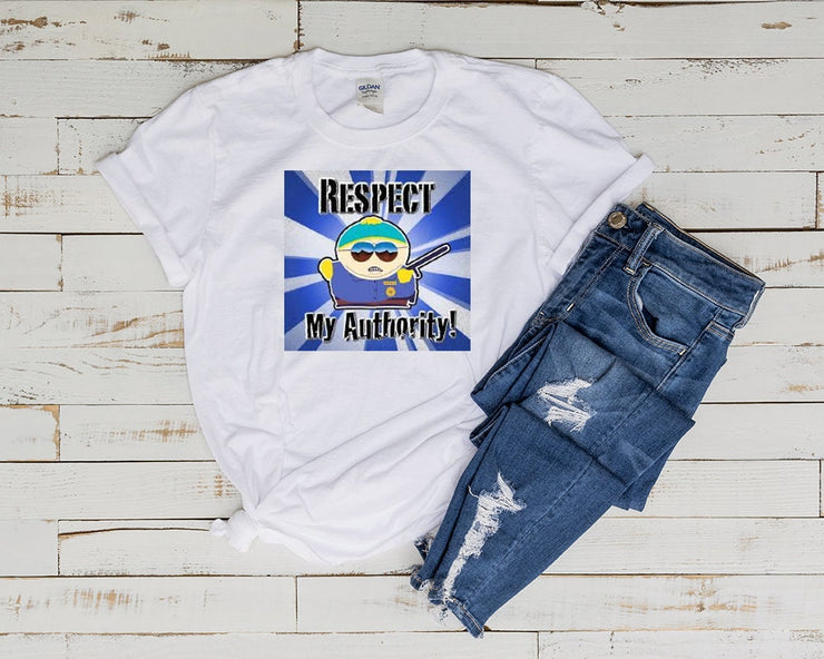 eric cartman respect my authoritah ,southpark t shirt