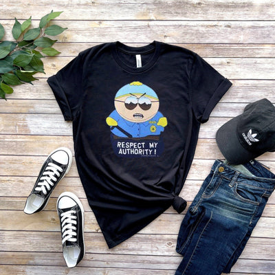 eric cartman t shirt ,respect my authoritah , southpark t shirt