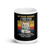 my four moods cat moods  coffee mug,11oz mug