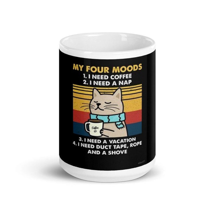 my four moods cat moods  coffee mug,11oz mug