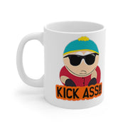 eric cartman -kick ass ,southpark gifts,handmade southpark mug,