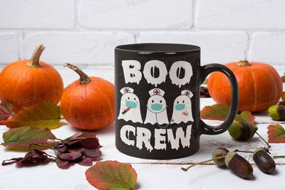 boo crew halloween  funny - ghost nurse mug,gift for nurse ,spooky halloween