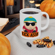 eric cartman -kick ass ,southpark gifts,handmade southpark mug,