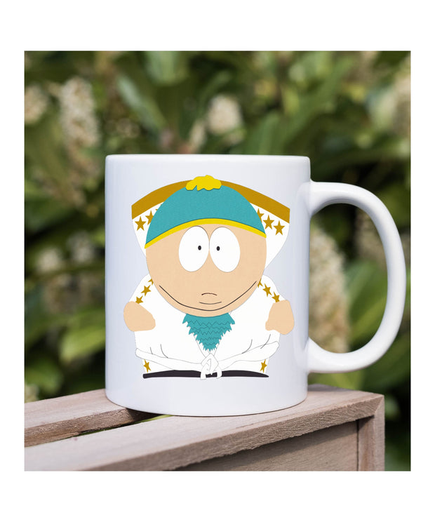 eric cartman as stunt bike rider ,handmade southpark mug