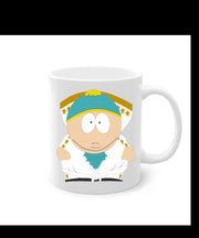 eric cartman as stunt bike rider ,handmade southpark mug