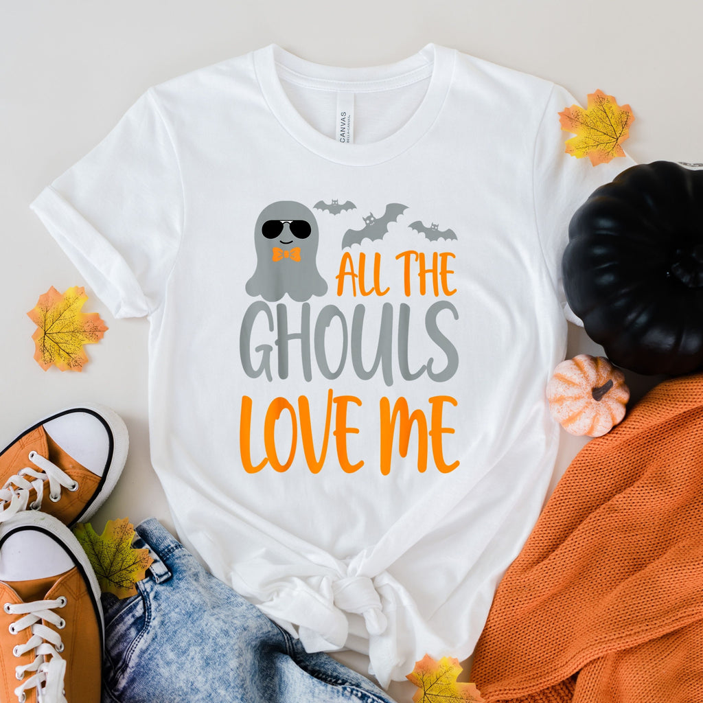 all the ghouls love me , halloween boo ghost shirt ,Halloween shirt, ghoul ghost shirt , halloween tee , ghost boos,halloween Gift