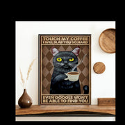 black cat poster , Black Cat Wall Art - Black Cat Print - -Black Cat Artwork - Home Decor