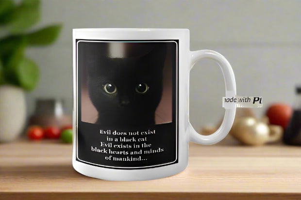 black cat  coffee mug ,retro black cat,Black Cat coffee