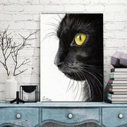 black cat  poster , Black Cat Wall Art - Black Cat Print -Black Cat Artwork - Home Decor,gift for cat lovers